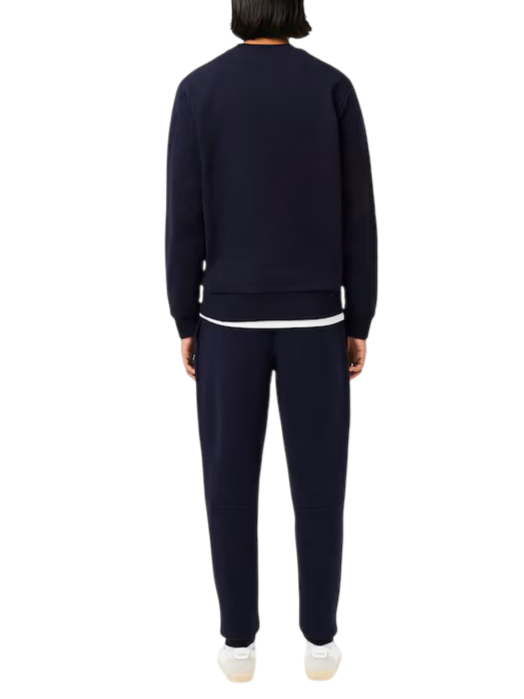 Lacoste pantaloni in felpa con logo blu