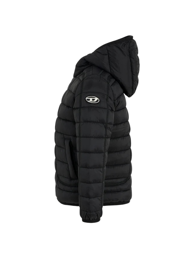 Diesel giubbino imbottito trapuntato con cappuccio nero