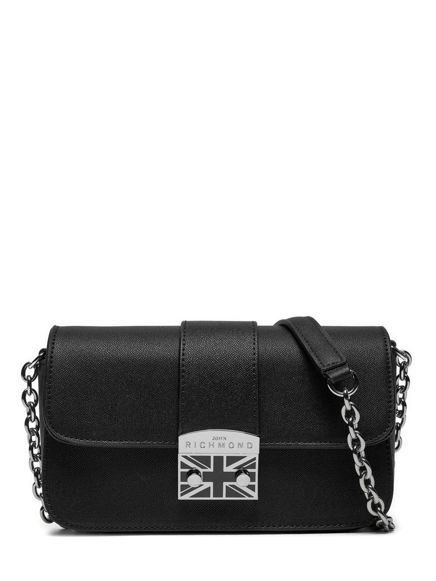 John Richmond borsa a tracolla in ecopelle martellata Dolly nero