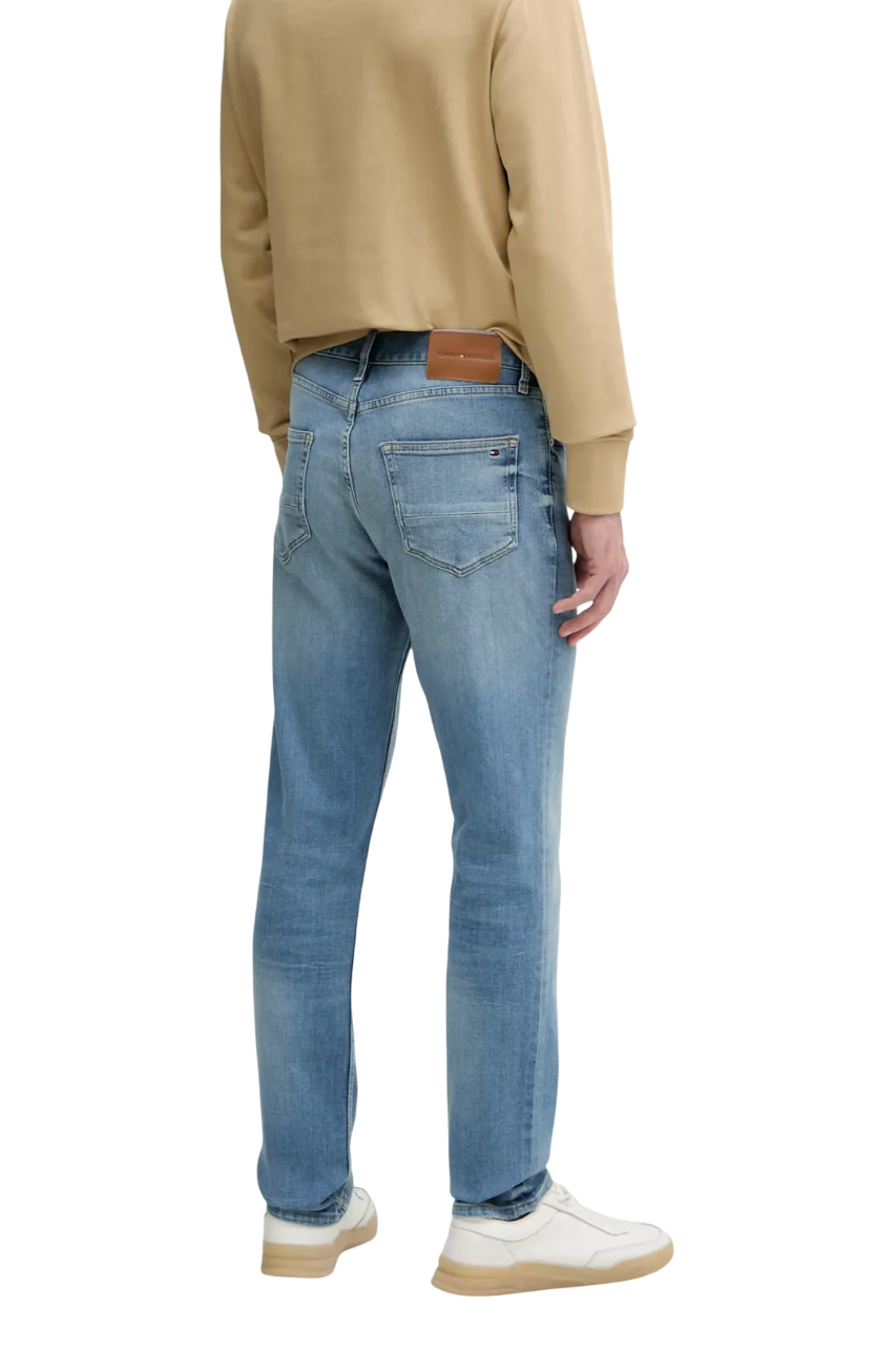 Tommy Hilfiger jeans gamba dritta Denton lavaggio blu