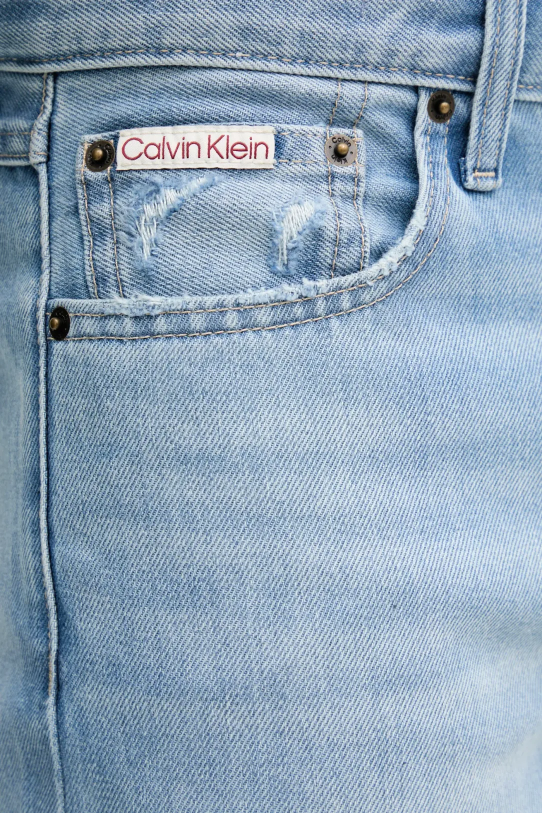 Calvin Klein Jeans jeans gamba dritta lavaggio blu