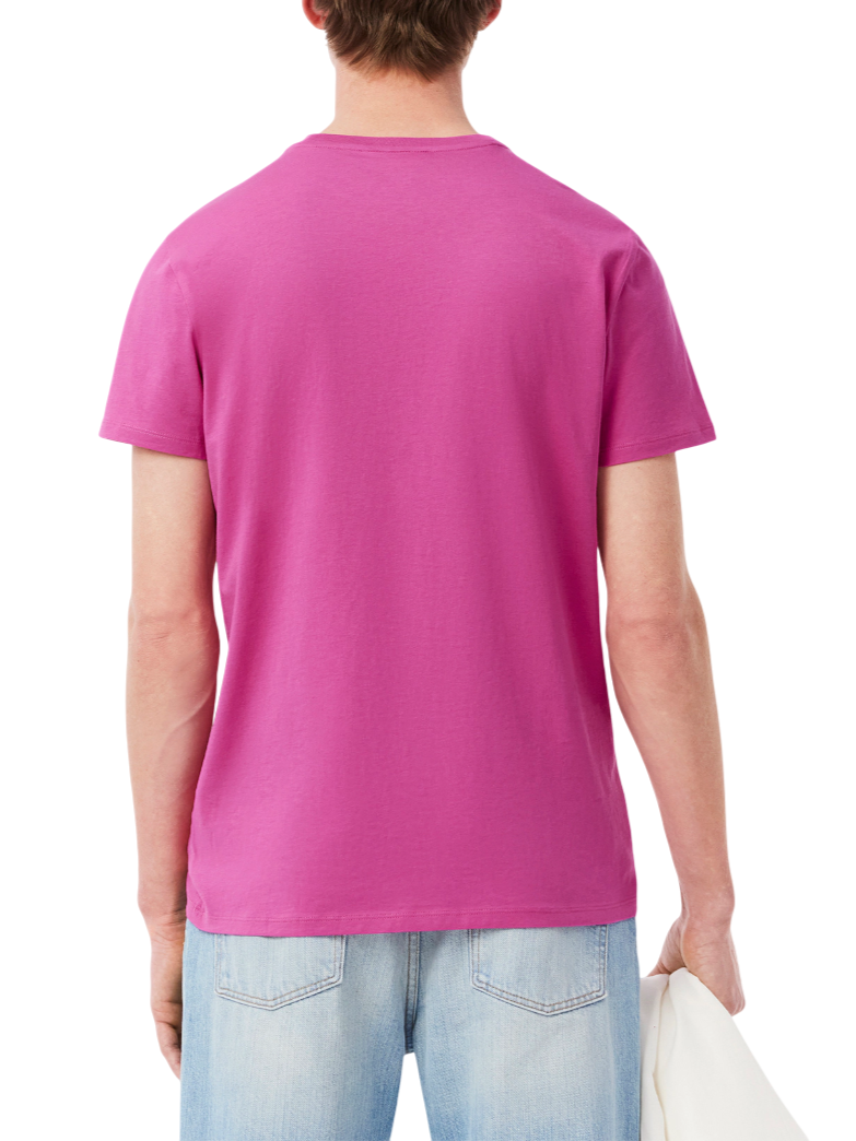Lacoste T-shirt manica corta in cotone Pima fucsia