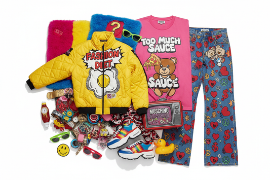 Moschino lusso irriverente pop art italiano Franco Moschino