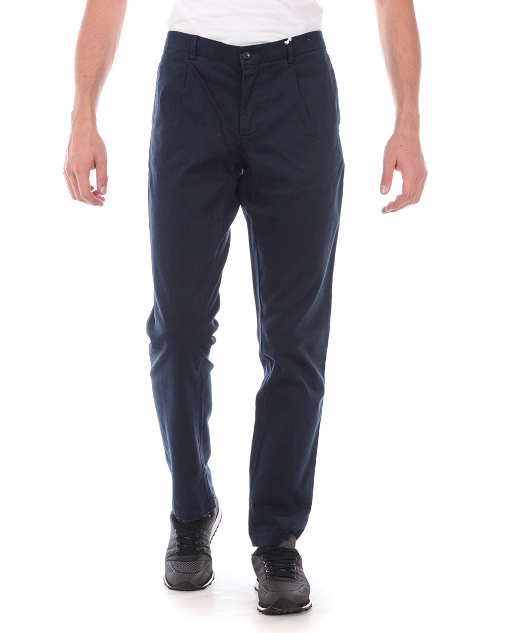 Pantaloni Daniele Alessandrini Blu Navy M - mem39