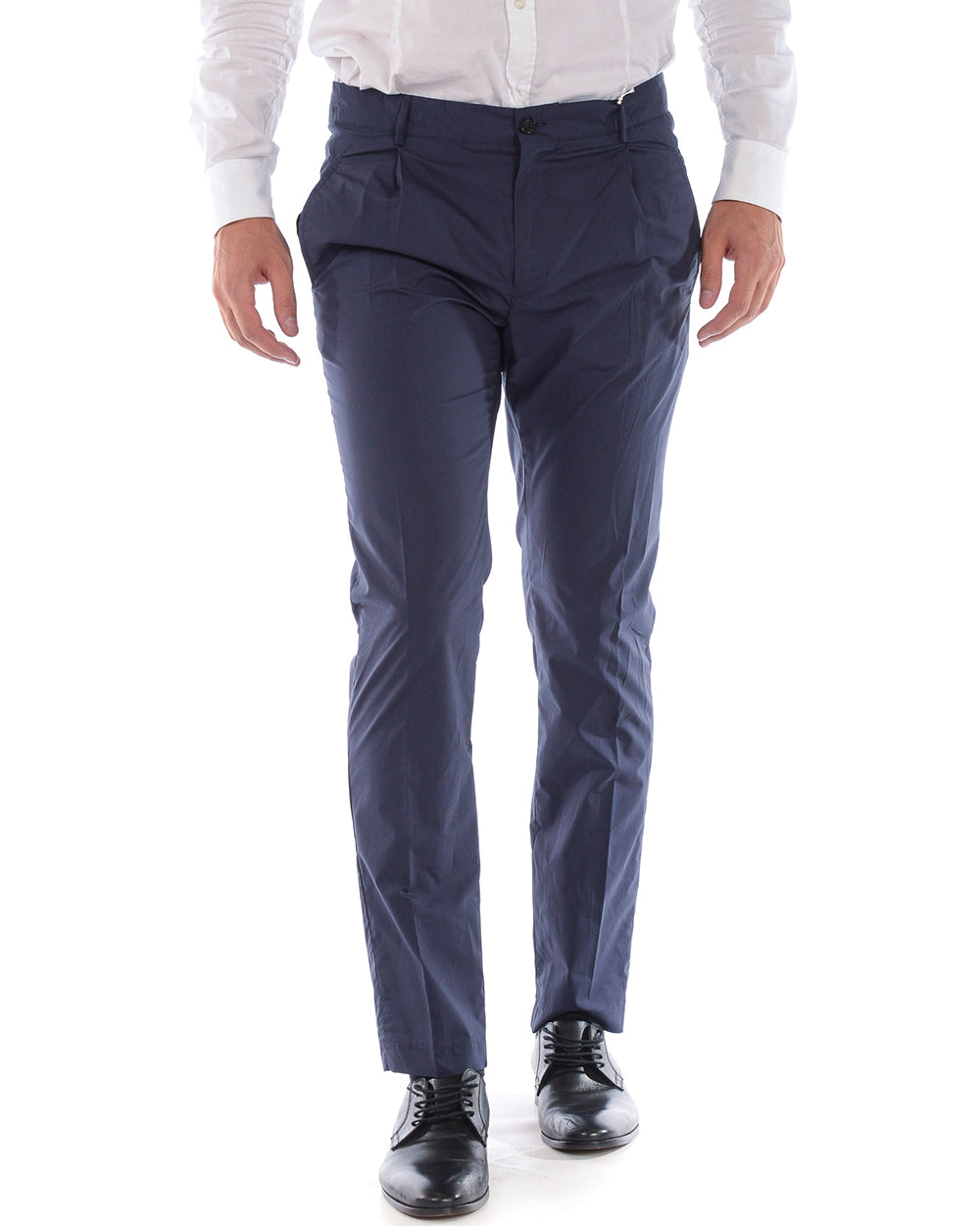 Pantaloni Blu M in Cotone Daniele Alessandrini - mem39