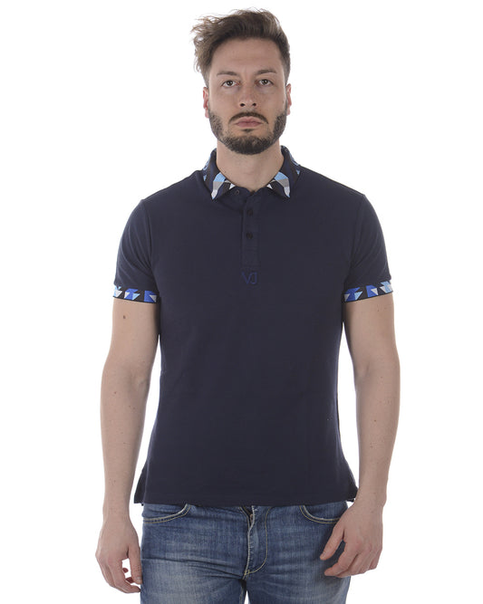 Polo Versace Jeans Blu Morbido in Cotone - mem39