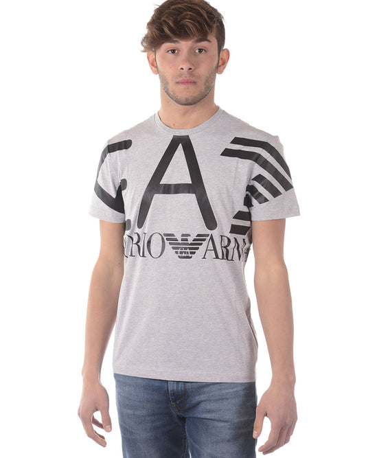 T-Shirt Emporio Armani EA7 in Cotone Grigio Chiaro XL - mem39