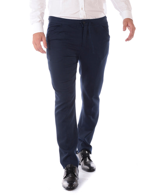 Pantaloni Daniele Alessandrini Blu M - mem39