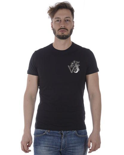 Maglietta Slim Fit Nero Cotone - Versace Jeans - mem39