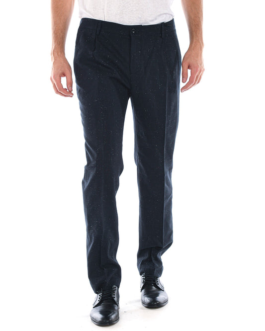 Pantaloni Blu Navy Daniele Alessandrini - Vestibilità Comoda e Stile Raffinato - mem39