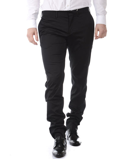 Pantaloni Daniele Alessandrini Nero Taglia 52 - Stile Raffinato e Comfort - mem39