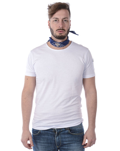 T-shirt Daniele Alessandrini con Foulard Integrato XXL Bianco Scuro - mem39