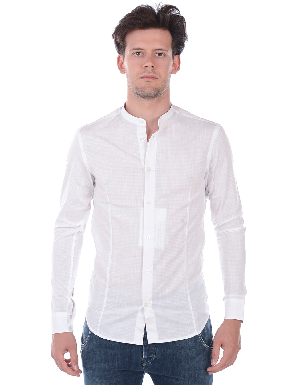 Camicia Bianca Slim Fit Daniele Alessandrini - mem39