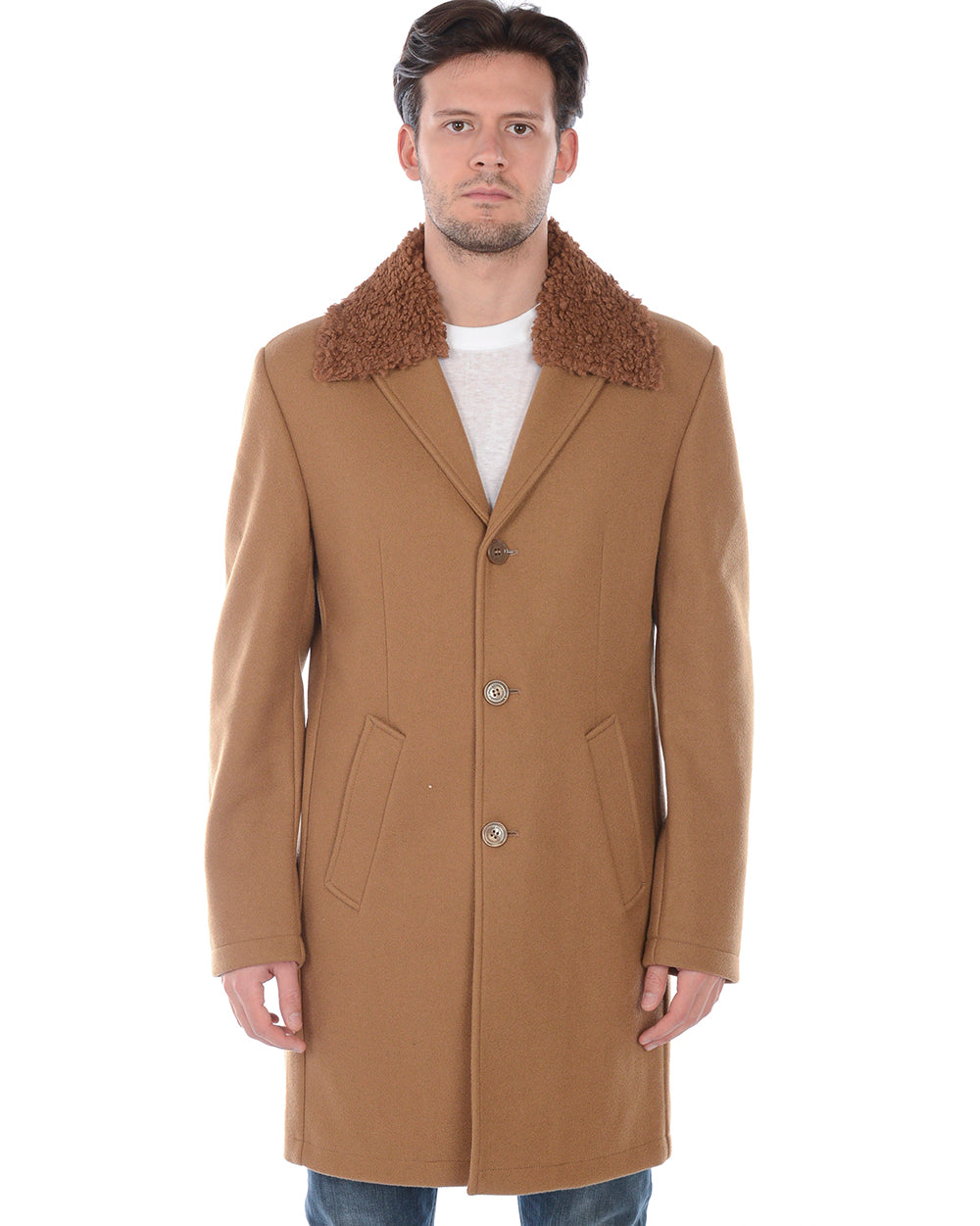 Cappotto Beige Daniele Alessandrini - mem39