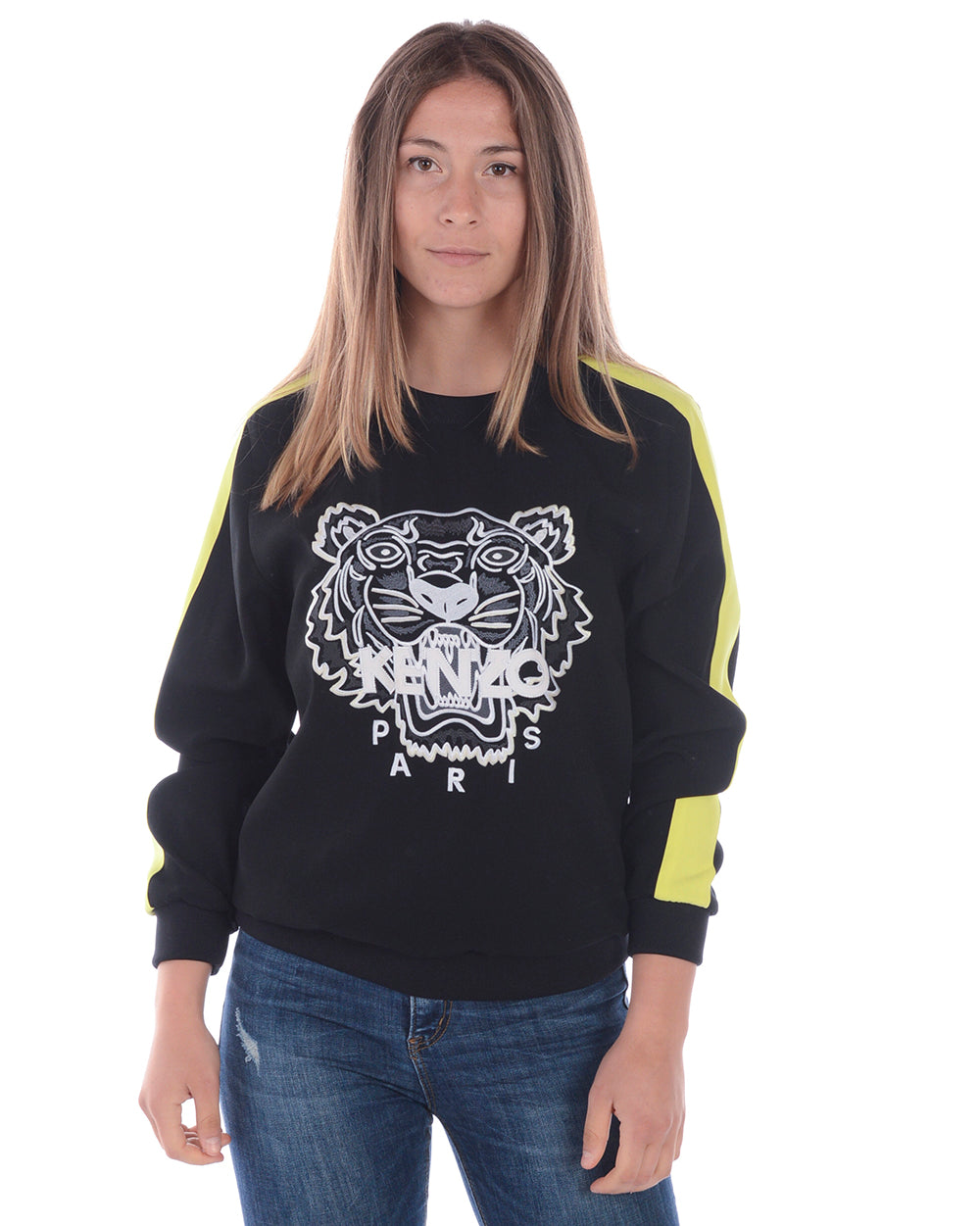 Felpa Kenzo Nero XS con Logo Ricamato - mem39