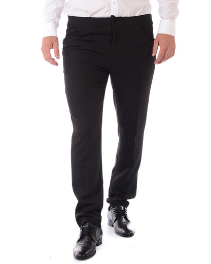 Pantaloni Daniele Alessandrini Nero Comfort & Stile - mem39