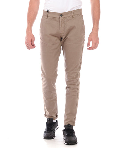 Pantaloni Daniele Alessandrini Beige in Cotone Elastan - mem39