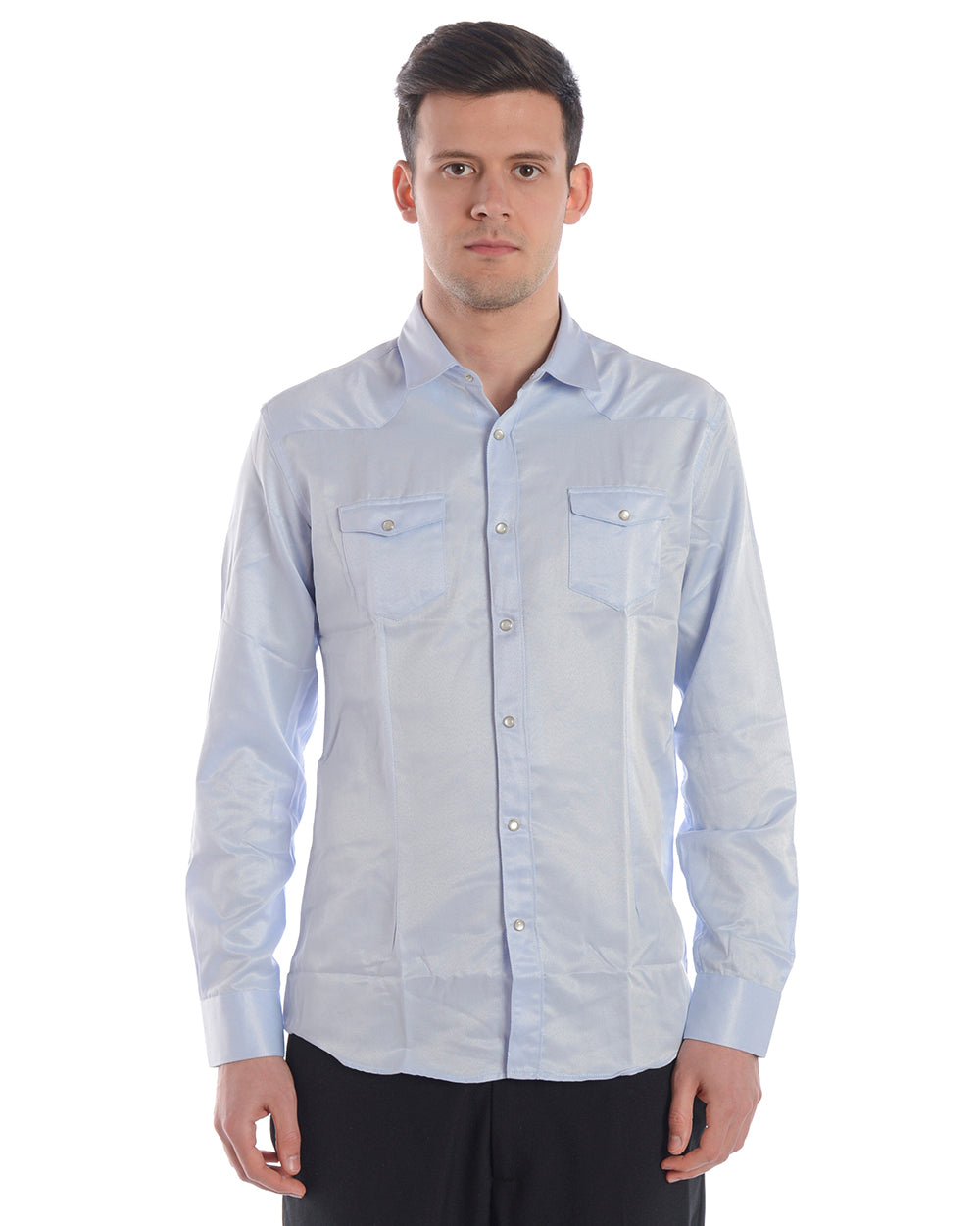 Camicia Celeste Daniele Alessandrini - mem39