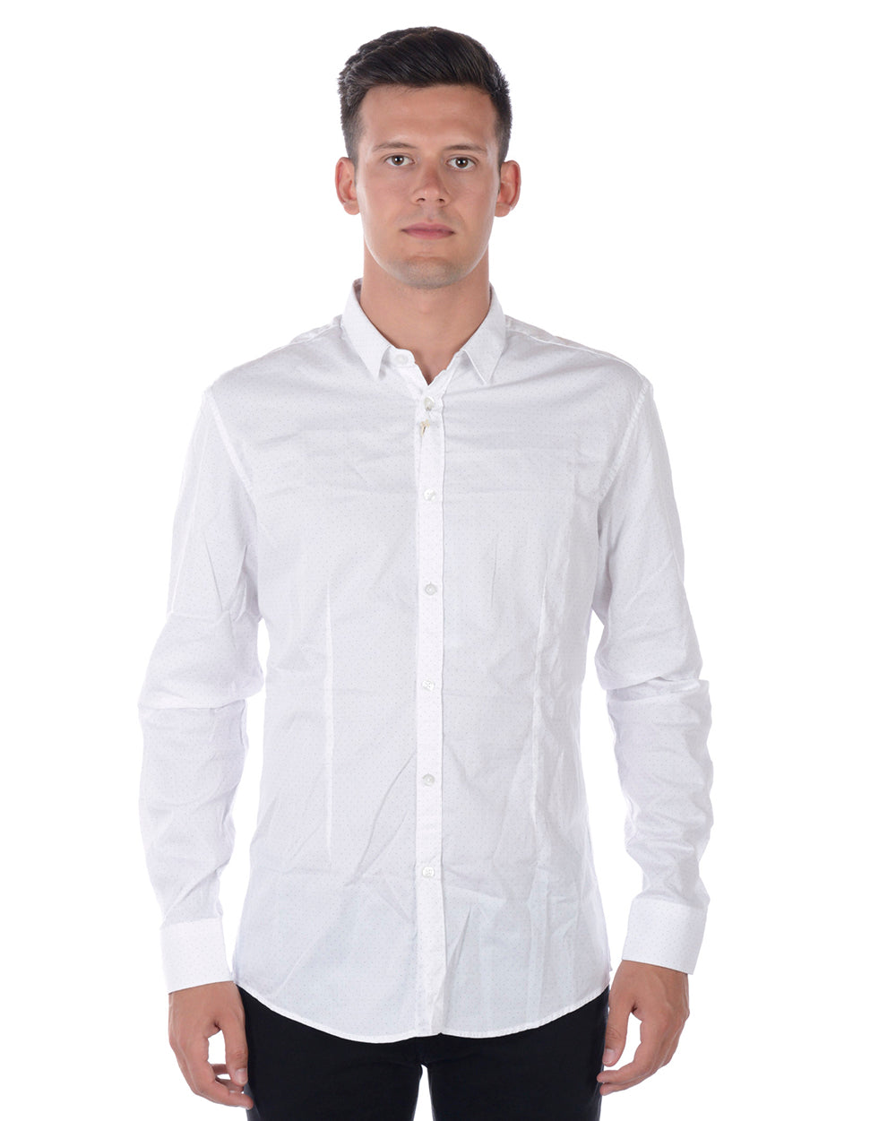 Camicia Bianca Mista Cotone e Poliestere - Daniele Alessandrini - mem39