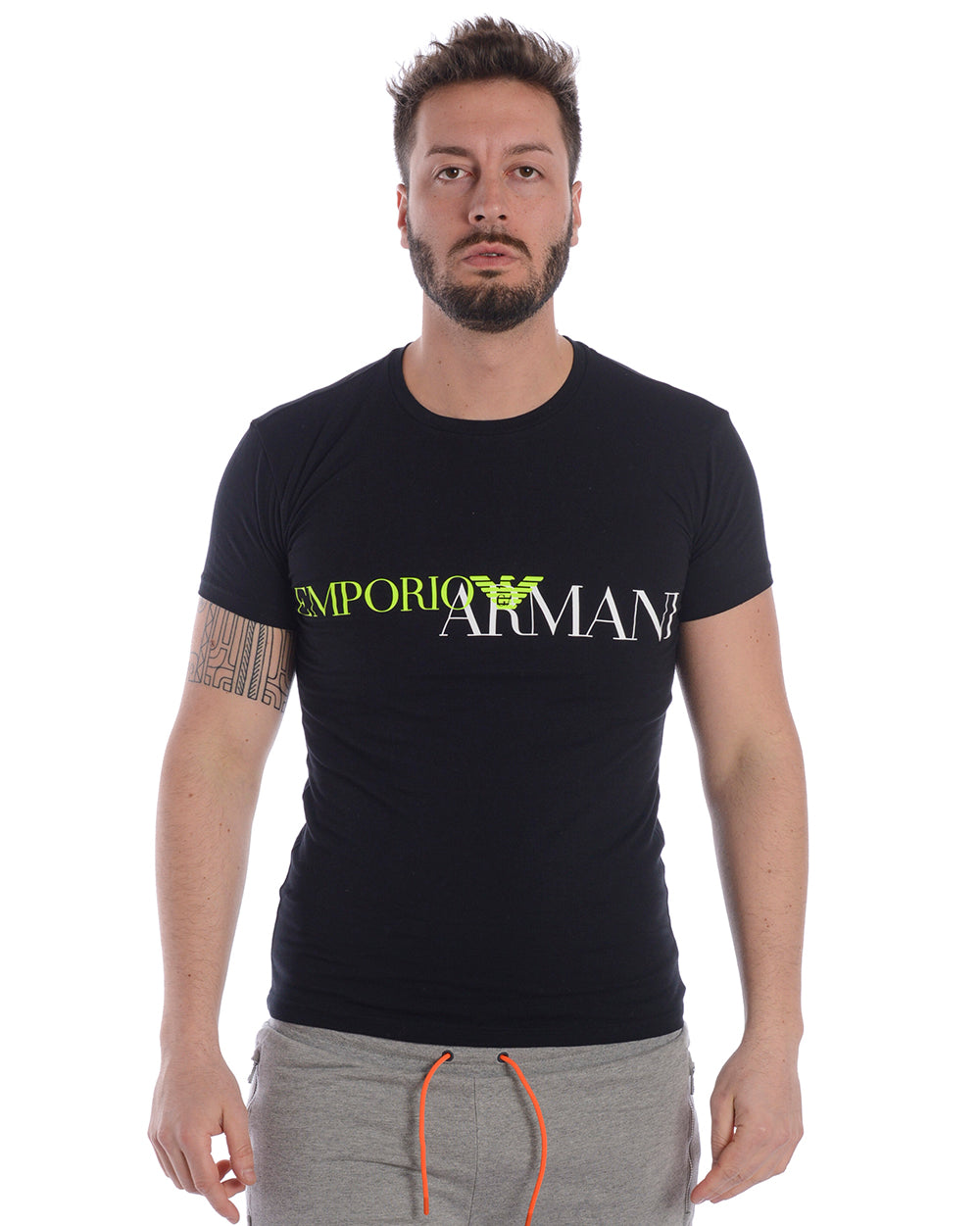 T-shirt Emporio Armani Blu XL in Cotone Elasticizzato - mem39