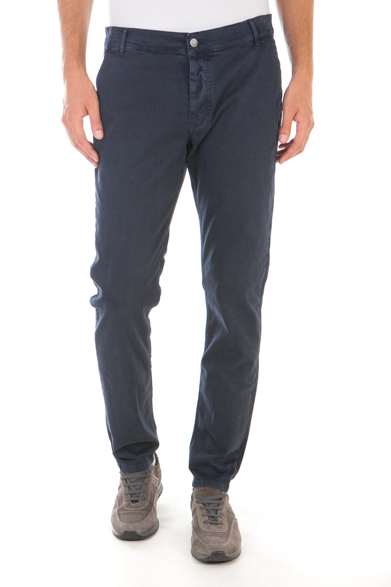 Pantaloni Daniele Alessandrini Blu M - mem39