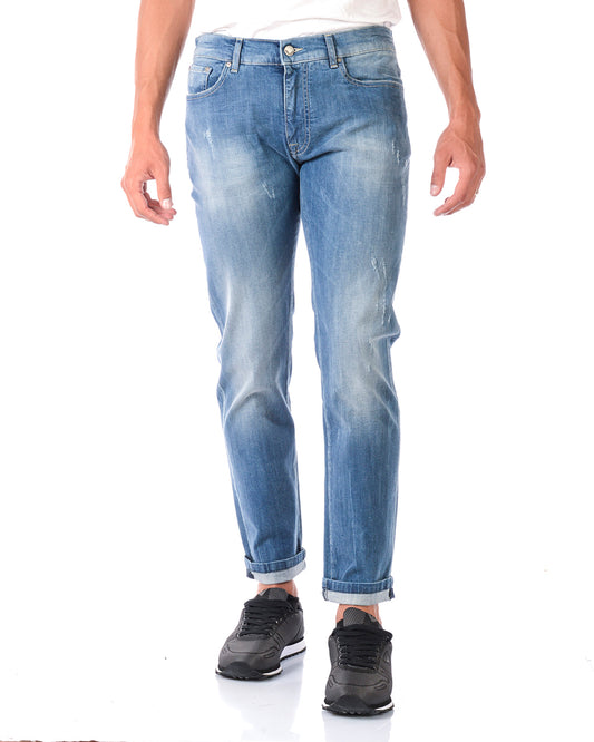 Jeans Stretch Denim Stretto Alessandrini. - mem39