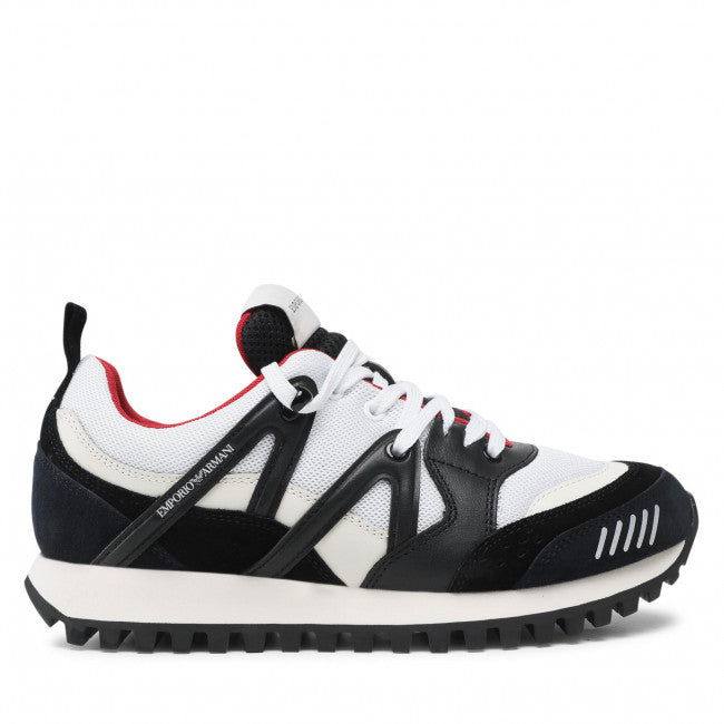 Scarpe Sneakers Emporio Armani Poliammide Nero e Bianco 39,5 - mem39