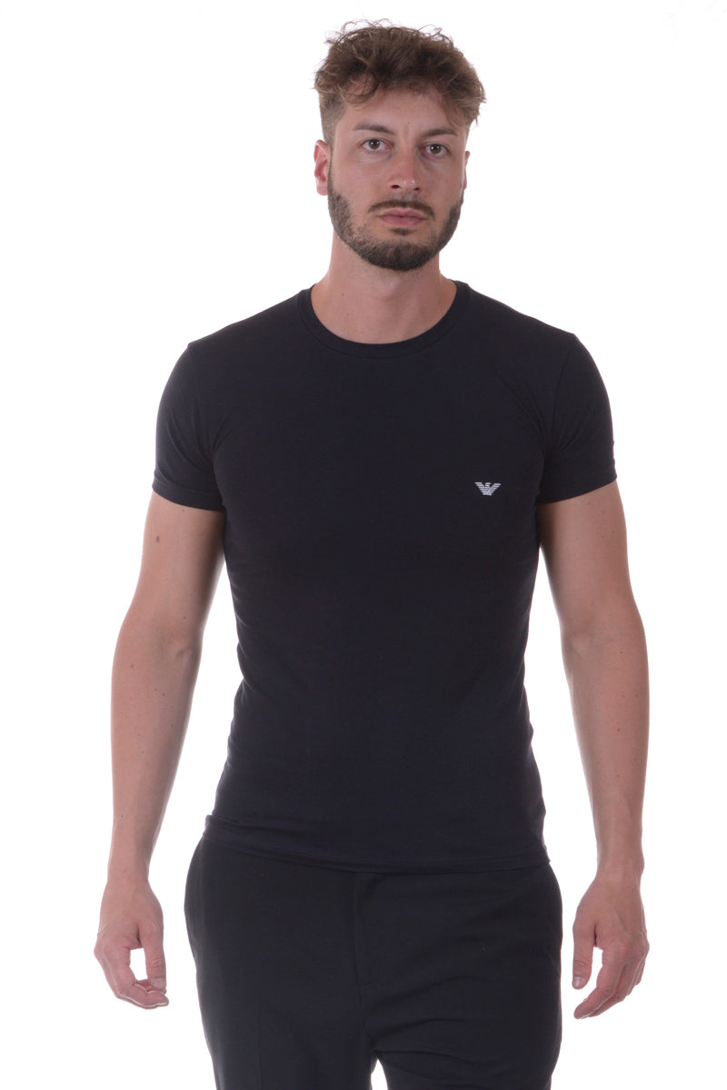 Maglia Emporio Armani Nero con Maniche Corte - mem39