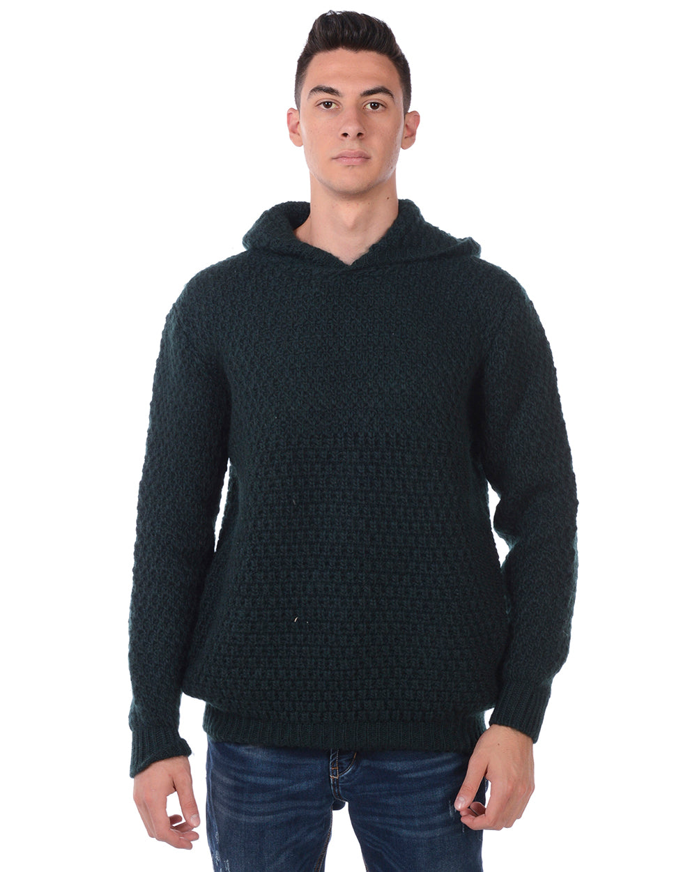 Maglione Daniele Alessandrini Verde Eleganza - mem39