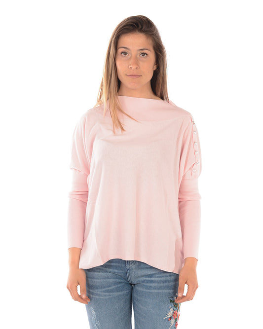 Maglia Liu Jo M Rosa Bianco - Eleganza Classica - mem39