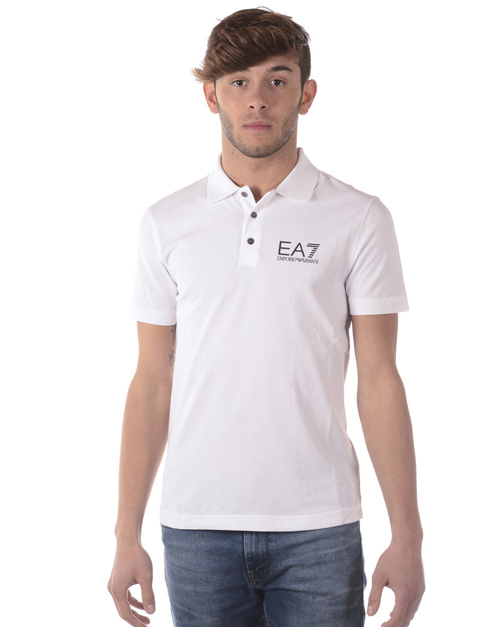 Polo Emporio Armani EA7 Bianco Scuro - mem39