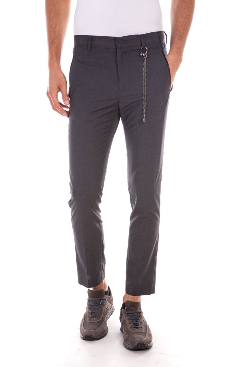 Pantaloni Daniele Alessandrini Zip Nero - mem39