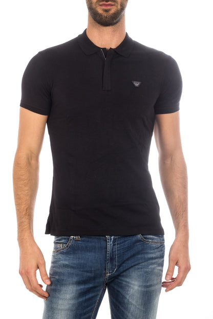 Polo Armani Jeans AJ Nero in Cotone - mem39