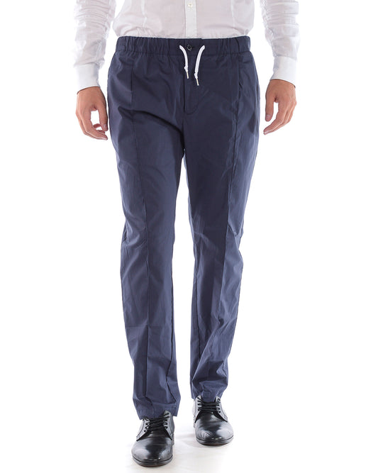 Pantaloni in Cotone Blu Daniele Alessandrini M - mem39