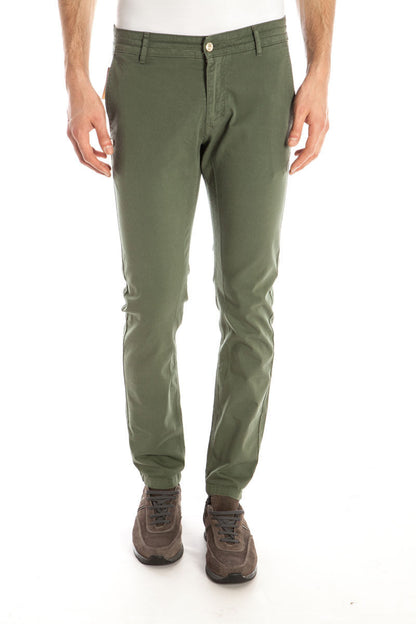 Pantaloni Slim Fit Daniele Alessandrini Verde - mem39