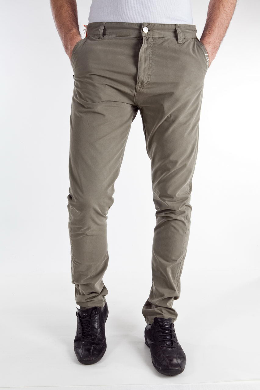 Pantaloni Daniele Alessandrini Verde Scuro 38 con Cavallo Lungo - mem39