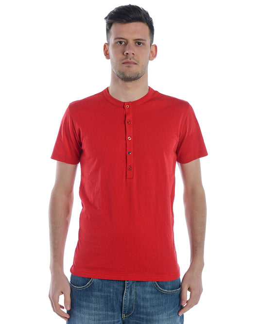 Maglia Daniele Alessandrini Rosso in Cotone - mem39