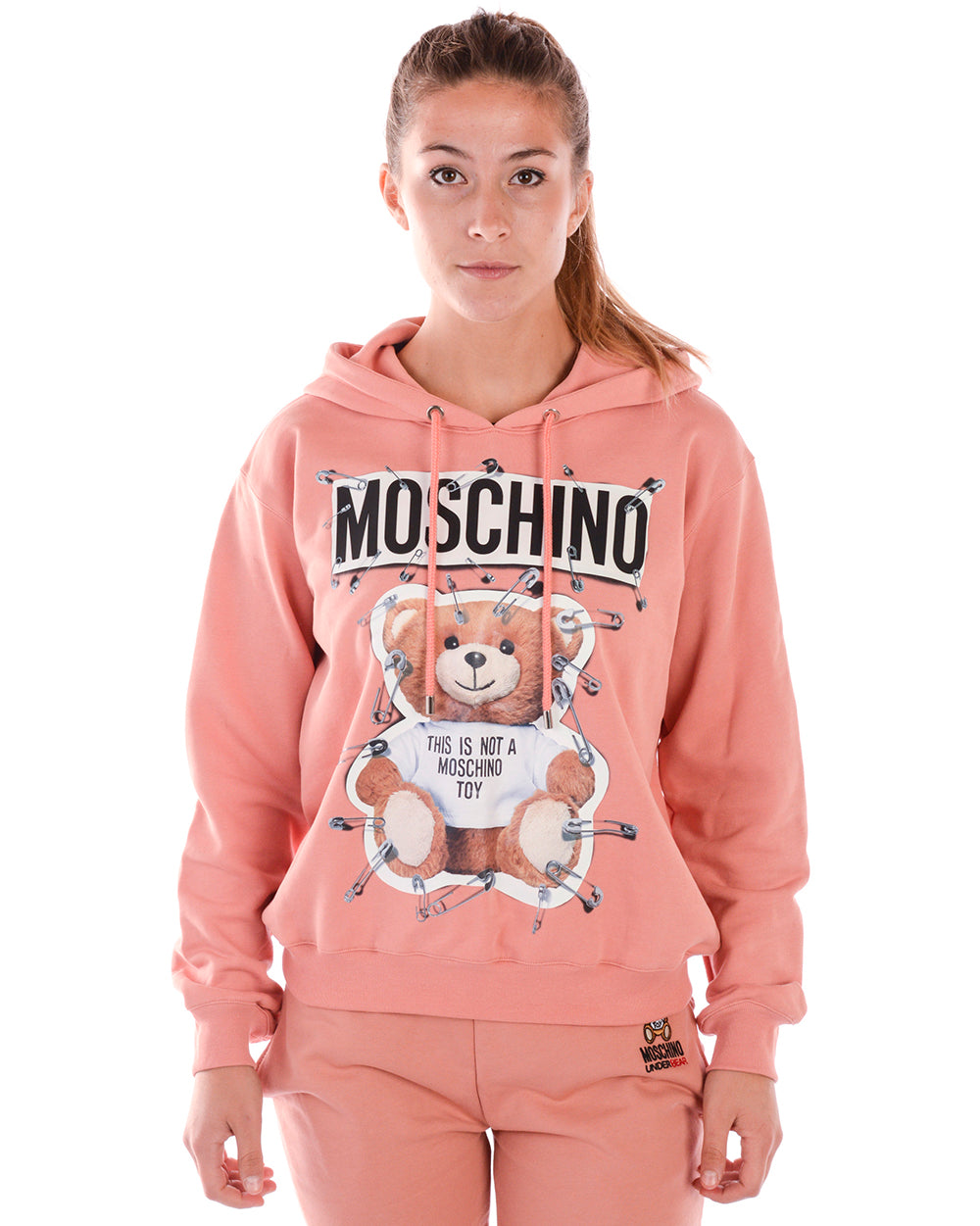 Felpa Moschino nera con cappuccio - mem39