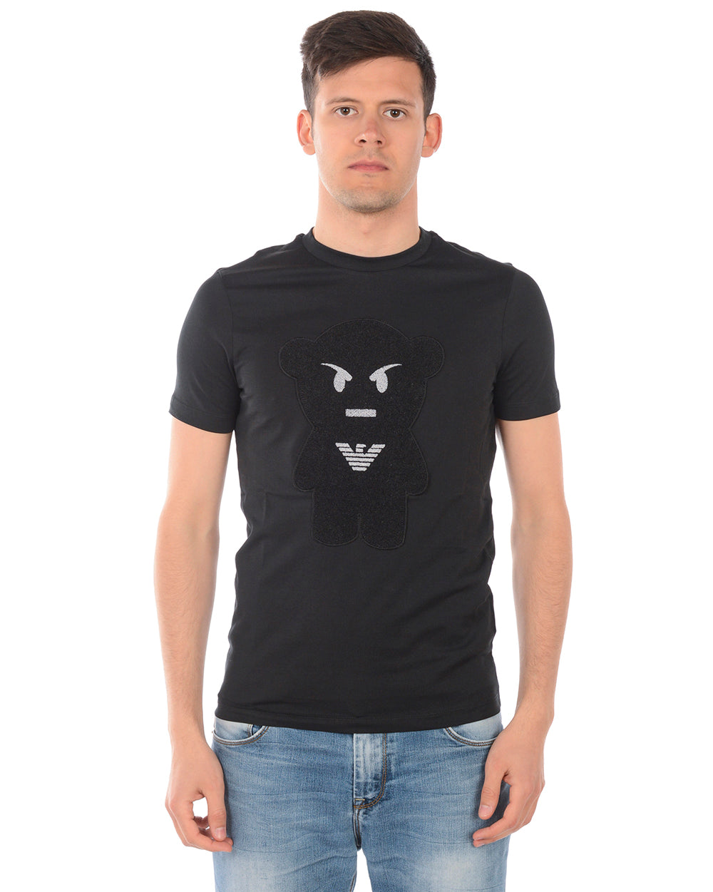 T-shirt Bianca Logo Stampato Emporio Armani - mem39