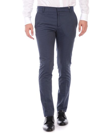 Pantaloni Blu Chiaro Cotone Daniele Alessandrini - mem39