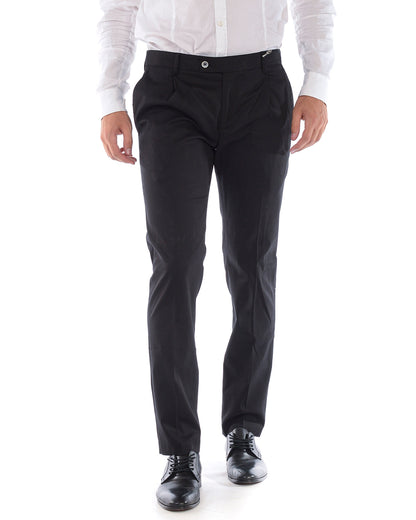 Pantaloni Daniele Alessandrini Cotone ed Elastan Nero M - mem39