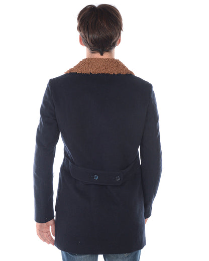 Cappotto Elegante Blu Daniele Alessandrini - mem39