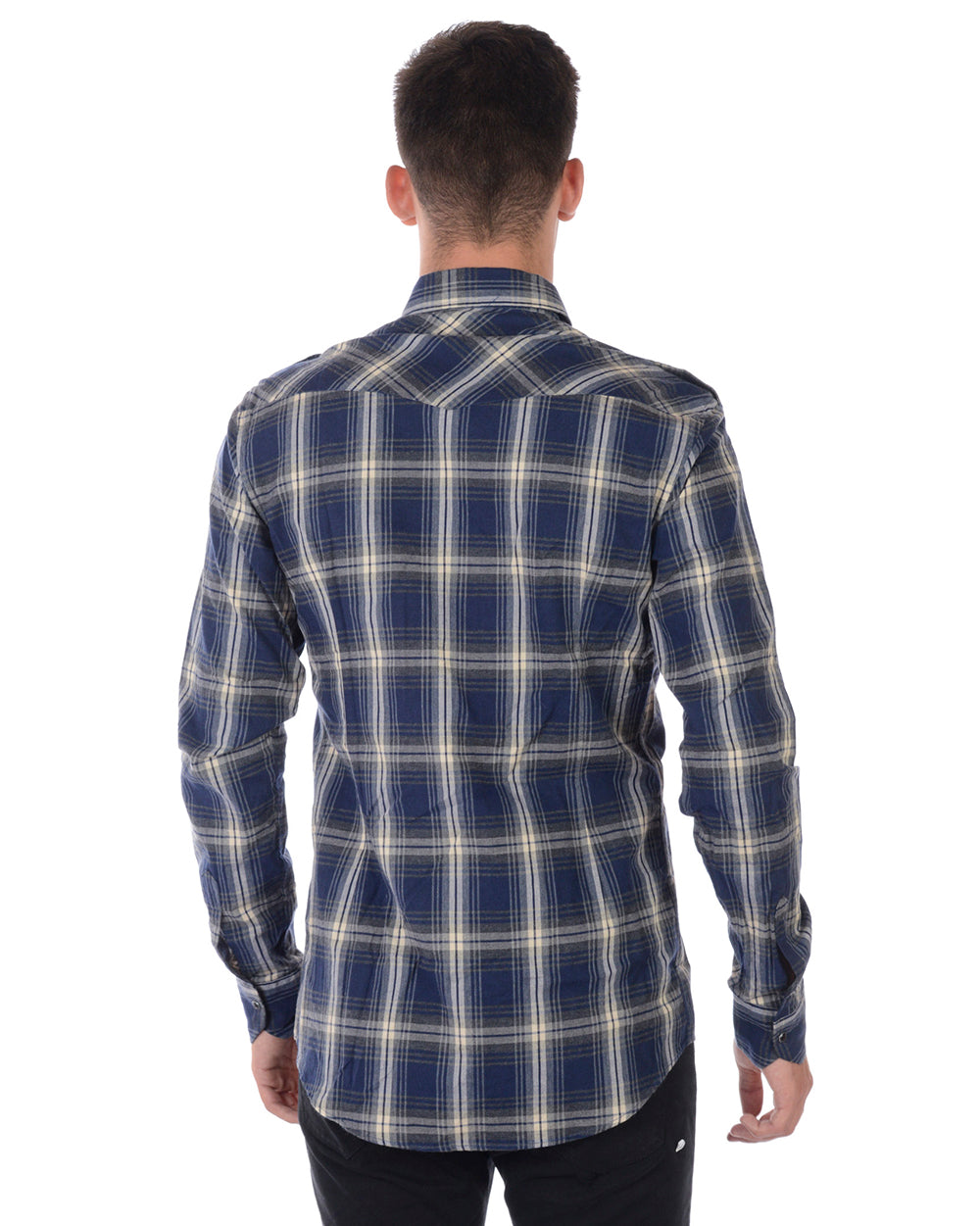 Camicia Daniele Alessandrini Blu in Cotone - Taglia 40 - mem39