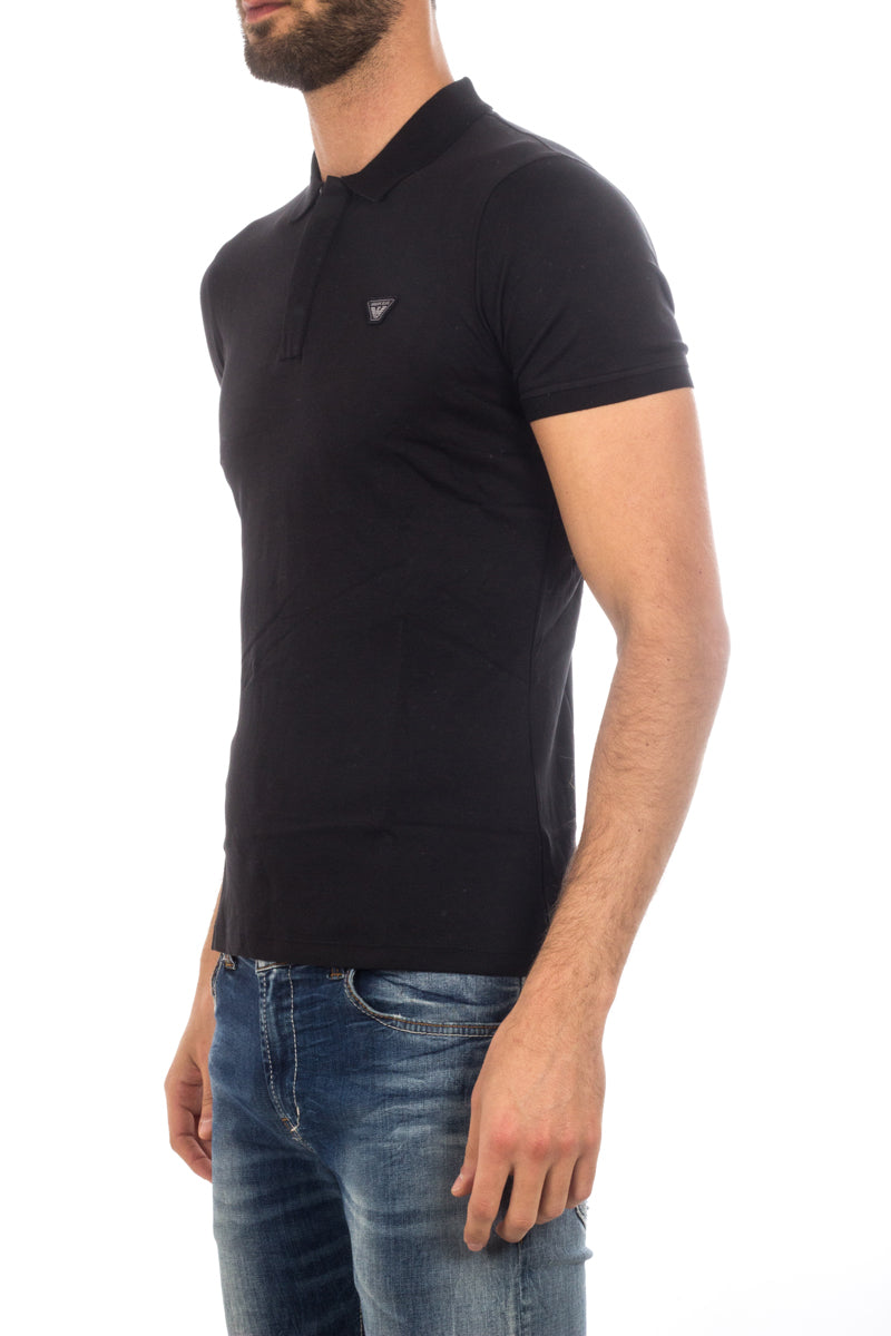 Polo Armani Jeans AJ Nero con Logo Distintivo - mem39