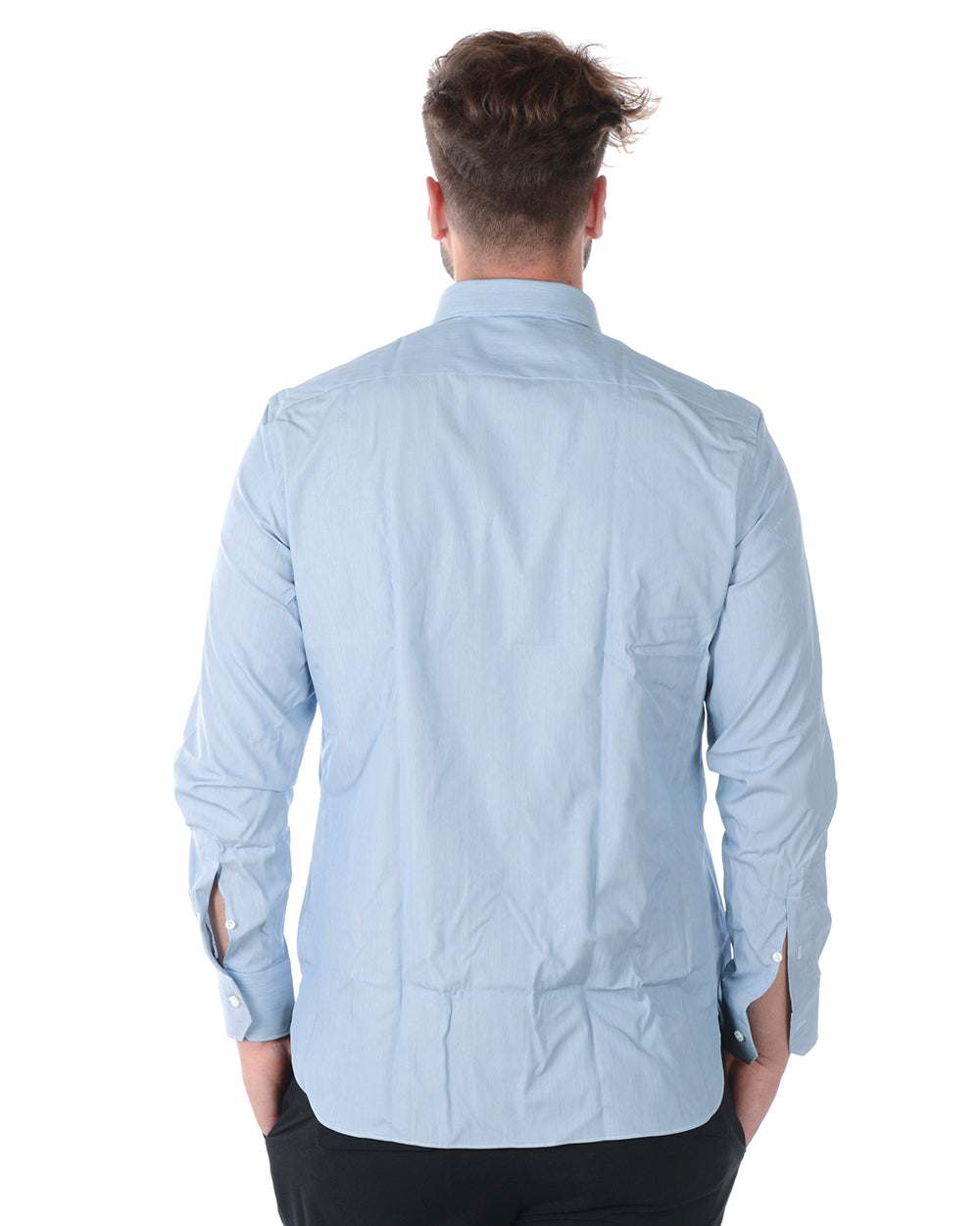 Camicia Zegna Azzurro Cotone Manica Lunga - mem39