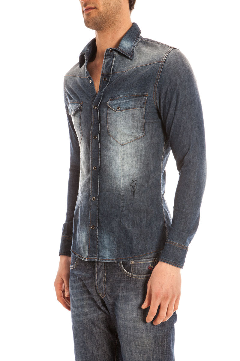 Camicia Denim Eleganza - Daniele Alessandrini - mem39