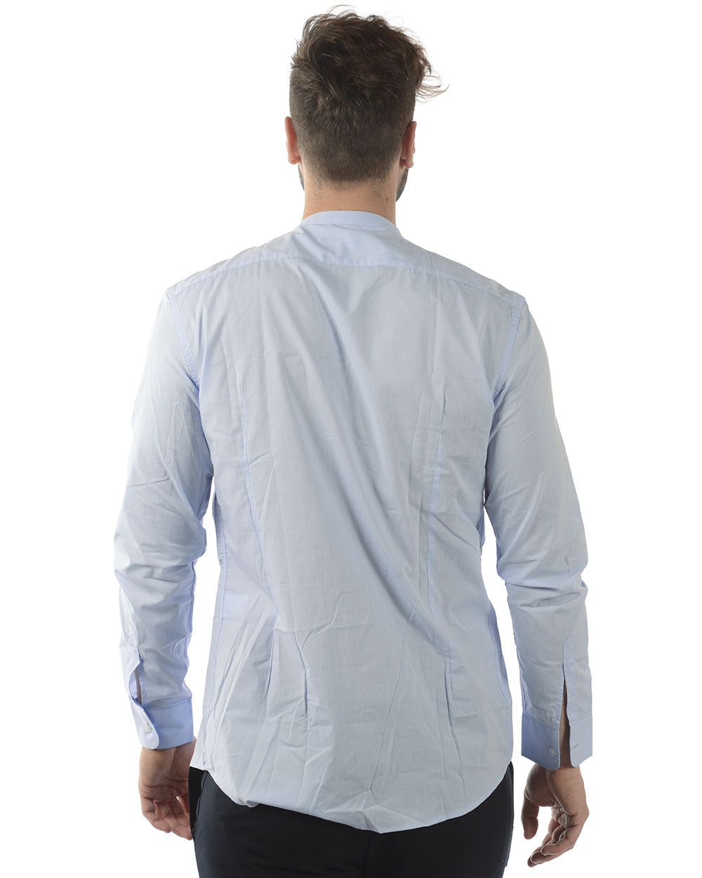 Camicia Daniele Alessandrini Cotone Azzurra Taille 42 - mem39