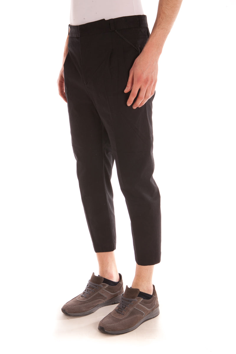 Pantaloni Daniele Alessandrini Cotone Elasticizzato Nero M - mem39