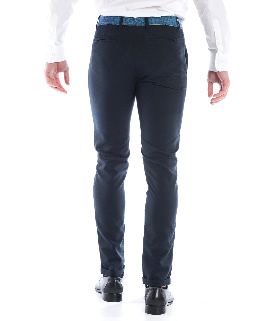 Pantaloni Eleganza Blu Scuro Daniele Alessandrini - mem39