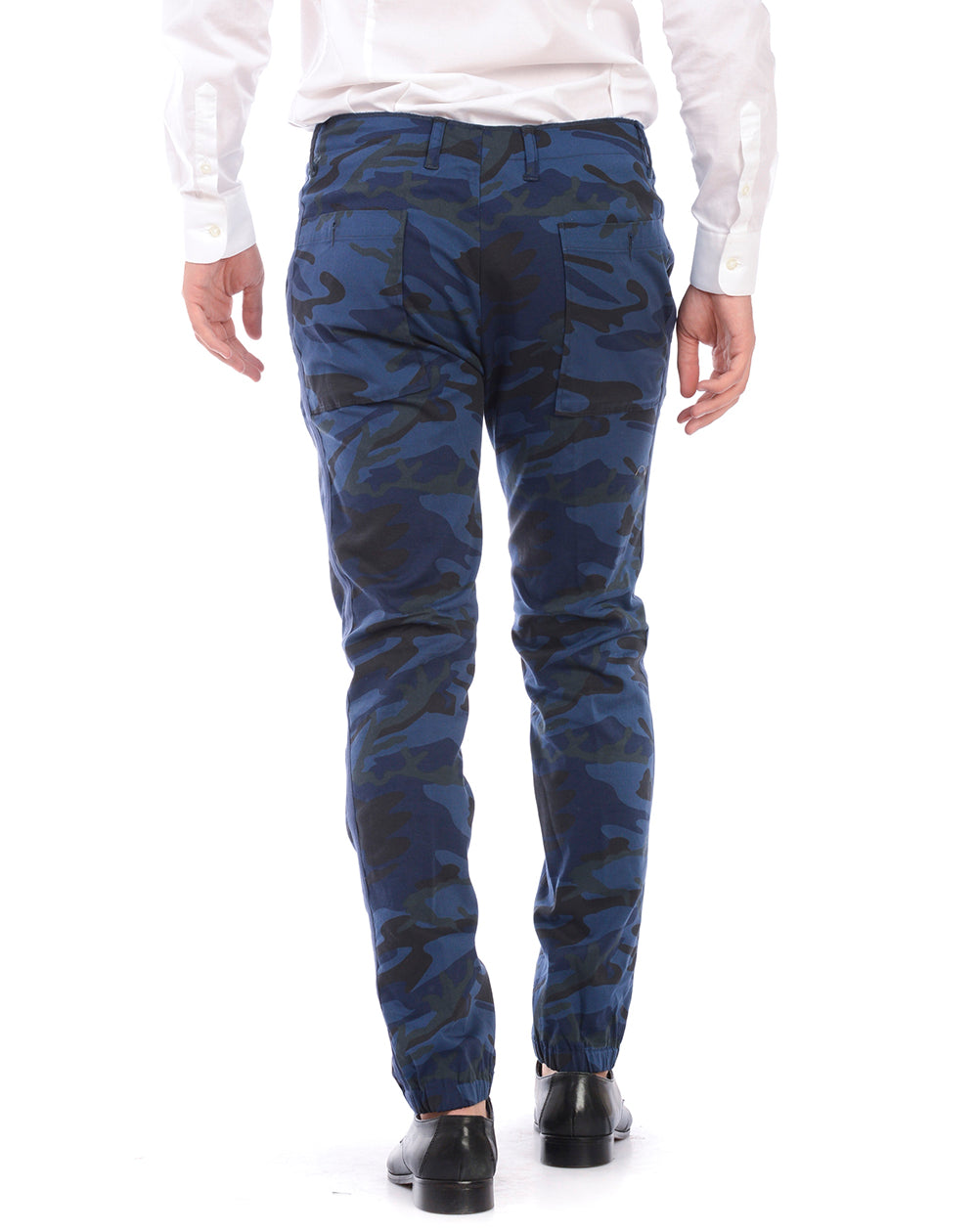 Pantaloni Eleganti Blu Daniele Alessandrini - mem39